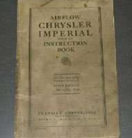 1935 Chrysler Imperial Airflow Owner's Manual