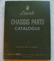 1947 Lincoln Continental Chassis Parts Catalog