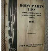 1936 Ford Passenger Car & Truck Body Parts Catalog
