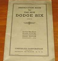 1936 Dodge 6 Owner's Manual