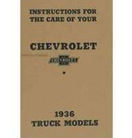 1936 Chevrolet Truck Models Owner's Manual