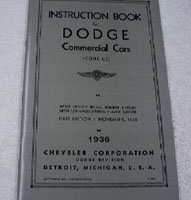 1936 Dodge Trucks Owner's Manual