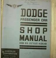 1937 Dodge Deluxe Service Manual