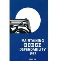1937 Dodge Deluxe Owner's Manual