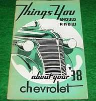1938 Chevrolet Master Owner's Manual