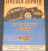 1938 Lincoln Zephyr Owner's Manual