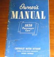 1939 Chevrolet Master Owner's Manual