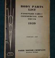 1939 Ford Passenger Car & Truck Body Parts Catalog