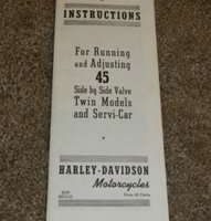 1940 Harley Davidson Servi-Car Owner's Manual