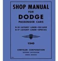 1940 Dodge Luxury Liner Service Manual