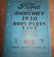 1940 Ford Passenger Car & Truck Body Parts Catalog