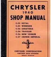1940 Chrysler Windsor Service Manual