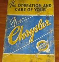 1940 Chrysler Saratoga Owner's Manual