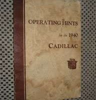 1940 Cadillac Series 72 Owner's Manual