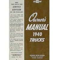 1940 Chevrolet Trucks Owner's Manual