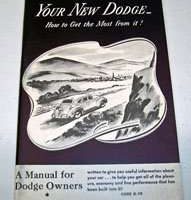 1941 Dodge Deluxe Owner's Manual