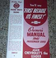 1941 Chevrolet Master Owner's Manual