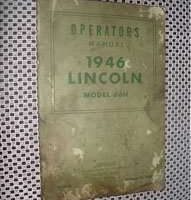 1946 Lincoln H-Series Owner's Manual