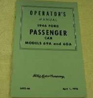 1946 Ford Passenger Car Models Owner's Manual
