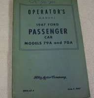 1947 Ford Passenger Car Models Owner's Manual
