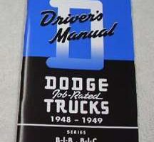 1948 Dodge Trucks B-1-B & B-1-C Models Owner's Manual