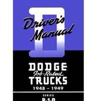 1948 Dodge Trucks B-1-D Models Owner's Manual