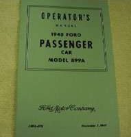 1948 Ford Deluxe & Super Duluxe Models Owner's Manual
