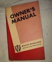 1949 Jeep CJ-3A Owner's Manual