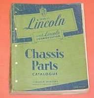 1951 Lincoln Cosmopolitan Chassis Parts Catalog