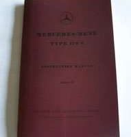 1949 Mercedes Benz 170S Owner's Manual