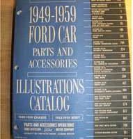 1955 Ford Fairlane Models Chassis & Body Parts Catalog Illustrations