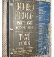 1955 Ford Fairlane Models Chassis & Body Parts Catalog Text