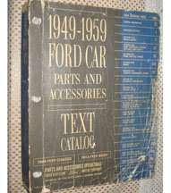 1956 Ford Fairlane Models Chassis & Body Parts Catalog Text