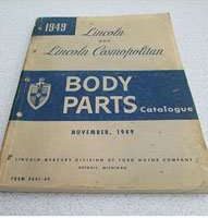 1949 Lincoln Cosmopolitan Body Parts Catalog