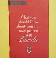 1949 Lincoln Cosmopolitan Owner's Manual