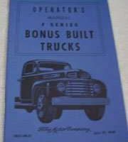 1949 Ford F-Series Truck Owner's Operator Manual User Guide