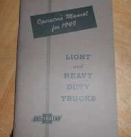 1949 Chevrolet Light & Heavy Duty Trucks Owner's Manual