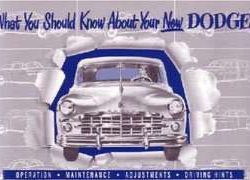 1949 Dodge Coronet Owner's Manual