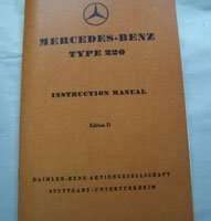 1955 Mercedes Benz 220 Owner's Manual
