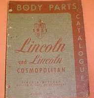 1951 Lincoln Cosmopolitan Body Parts Catalog