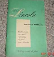 1951 Lincoln Cosmopolitan Owner's Manual