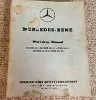 1956 Mercedes Benz Type 300, 300b & 300c 186 Chassis Workshop Service Manual
