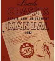 1952 Lincoln Cosmopolitan Chassis Service Manual