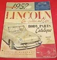 1952 Lincoln Capri Body Parts Catalog
