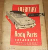 1952 Mercury Monterey Body Parts Catalog