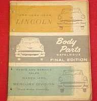 1954 Lincoln Cosmopolitan Body Parts Catalog