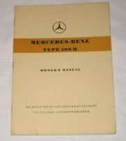 1956 Mercedes Benz 180D Owner's Manual