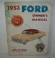 1953 Ford Customline Owner's Manual