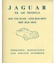 1956 Jaguar XK140 Owner Operator User Guide Manual