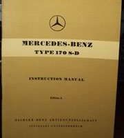 1954 Mercedes Benz 170 S-D Owner's Manual